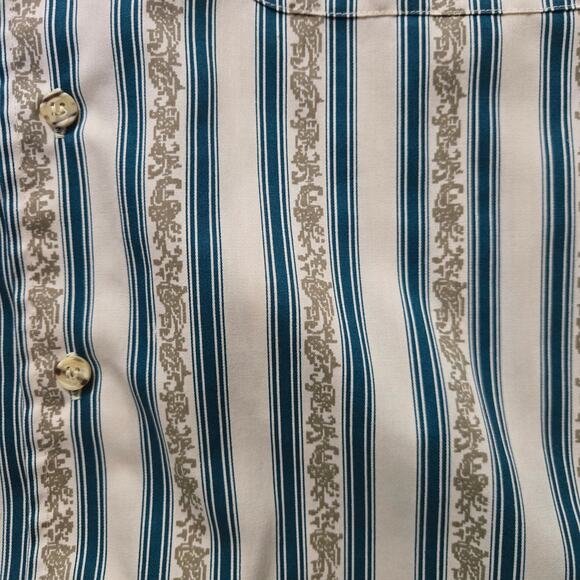 Loafers by Reed St James Mens Vintage Country Western Striped Button-Up Shirt XL - Picture 8 of 11